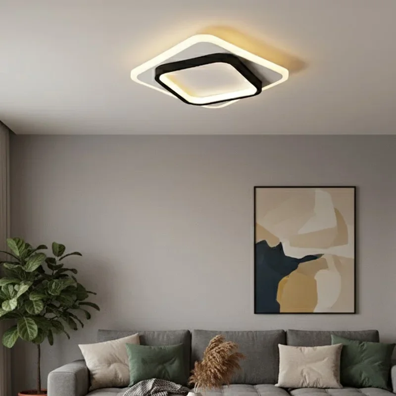 Nebulyth Modern LED Ceiling Light for Corridor Stairs Bedroom Bathroom Round Flush Mount Chandelier Indoor Lighting Fixture