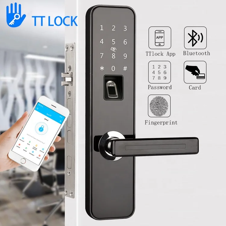 Top Technology Smart Door Lock Multipoint Fingerprint App Lock Electronic Keypad Lock With Durable Quality