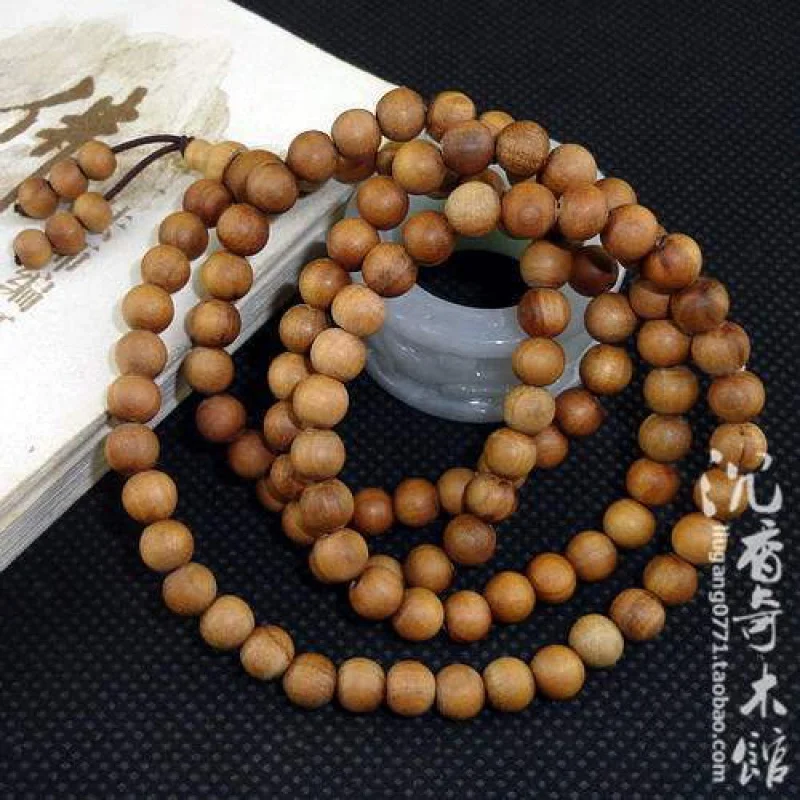 India Production Area Sandalwood Bracelet Looks Good 108 Pieces 0.6cm