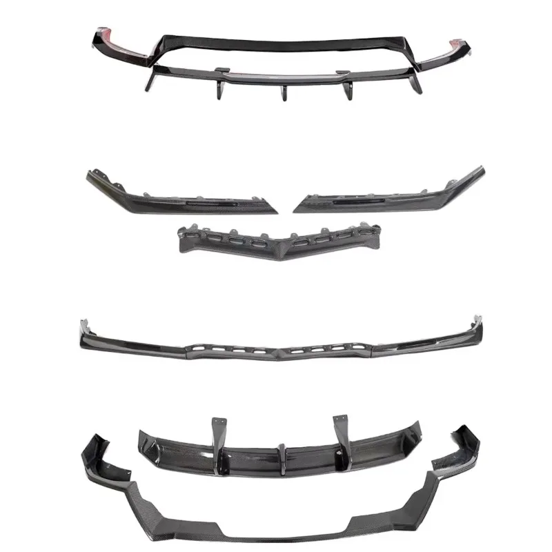 

Комплект кузова автомобильного бампера для Corvette C7 Z06, передний диффузор из углеродного волокна