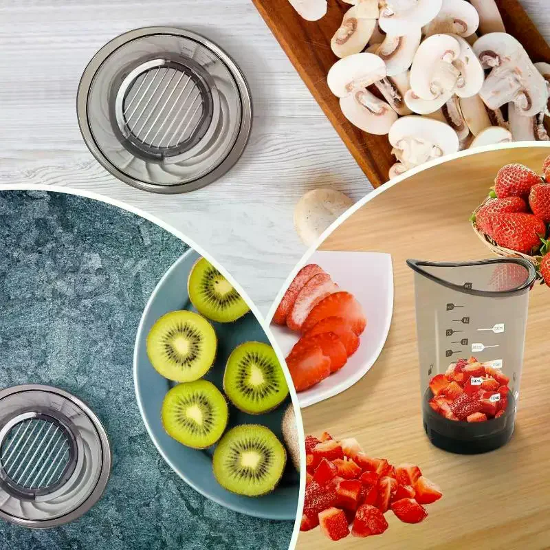 Multifunctional Stainless Steel Slicer Dicer Fruit Vegetable Strawberry Cutter For Home Kitchen - view 6