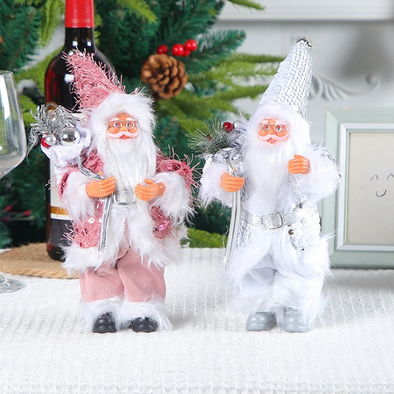 HOT SALE Santa Claus Christmas Ornaments Standing Santa Claus Image Christmas Decorations Holiday Home Decor