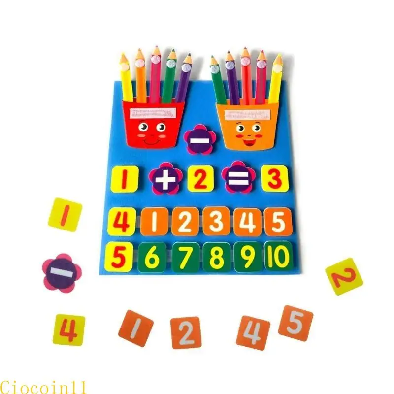 

Y1UB Numbers Felt Board Educational Toy Math Games Kindergarten Numbers Counting Toy Gift for Toddler Ages 3-6