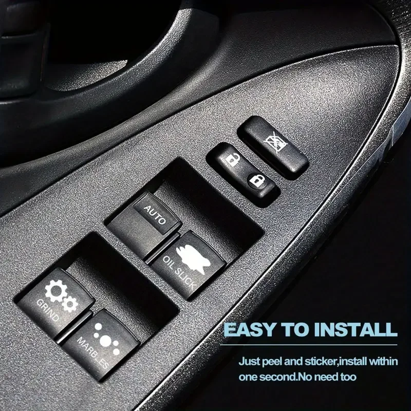 1PC Creative Car Switch Button Sticker Dashboard Console Label Durable Sticker Car Truck Interior Self-Adhesive Decoration