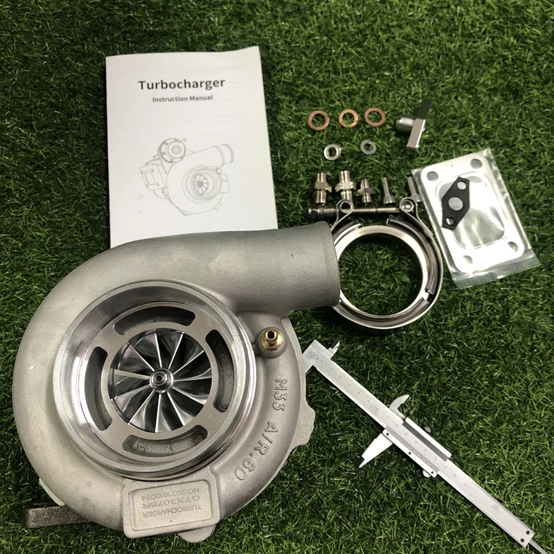 

T3 Universal Dual Ceramic Ball Bearing GT3076 GT3076R GTX3076R Anti-Surge Turbo Billet Compressor Wheel Turbocharger 400-750HP