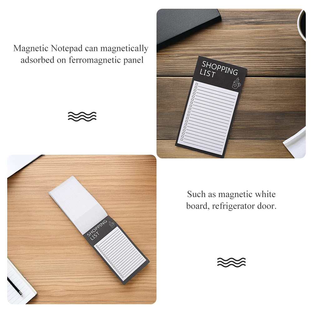 مفكرة مغناطيسية للثلاجة، سطح كتابة أملس مقاوم للنزيف بالحبر، تصميم نمط لطيف، منظم الثلاجة لقائمة البقالة