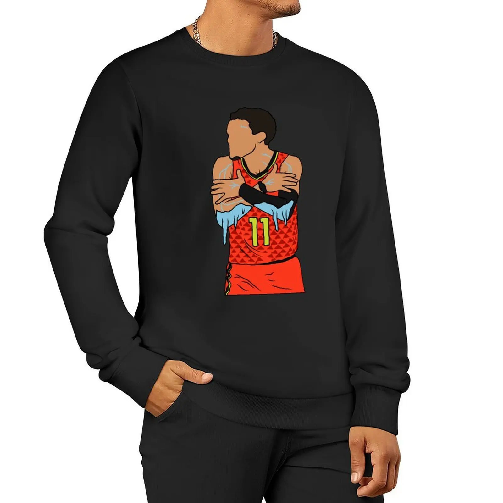 Trae Young Ice Pullover الرجال العرق قميص الخريف منتجات جديدة النمط الياباني الرجال مصمم الملابس بلوزات الرسم