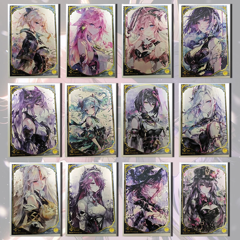 

Goddess Story Uncharted Garden UP card Hu Tao Nahida Keqing Yelan Eula Shenhe boy Toy collection Birthday Christmas gifts
