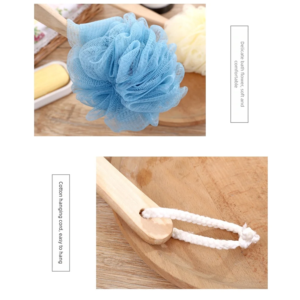 Exfoliating Brush Long Handled Brush Wet And Dry Usage Hygienic Maintenance Stimulates Blood Circulation Easily Rinsed And Dried