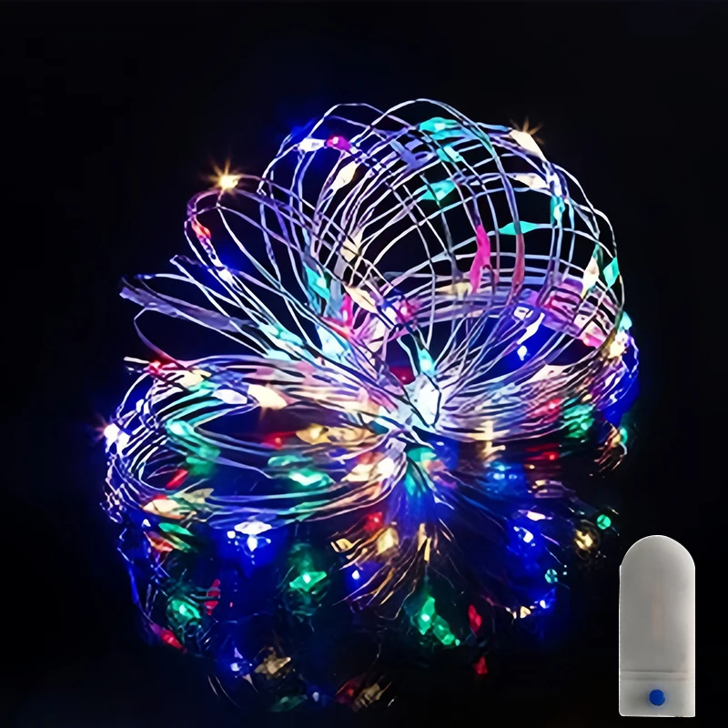 Fairy Lights String 3 Modes LED Lights Garlands Button Battery Christmas Ornament Party Wedding Xmas Tree New Year's Decor