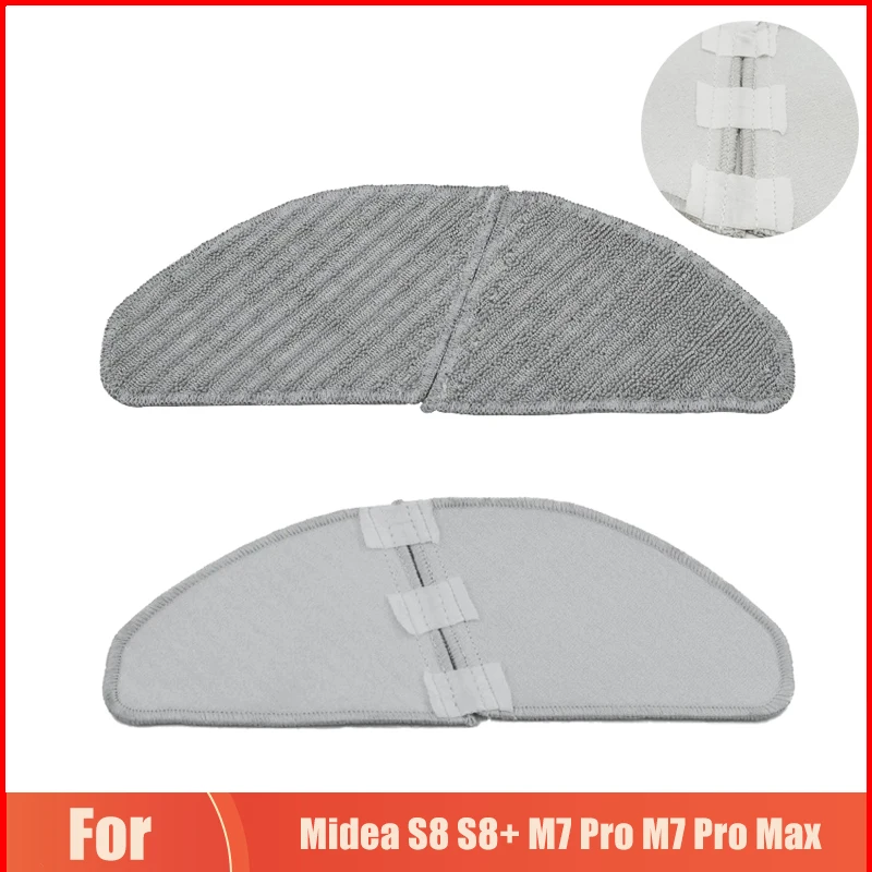 Polyester Mop Cloth Pads For Midea S8 S8+ M7 Pro M7 Pro Max Vacuum Cleaner Replacement Wipe Mop Rags Home Appliance Accessories