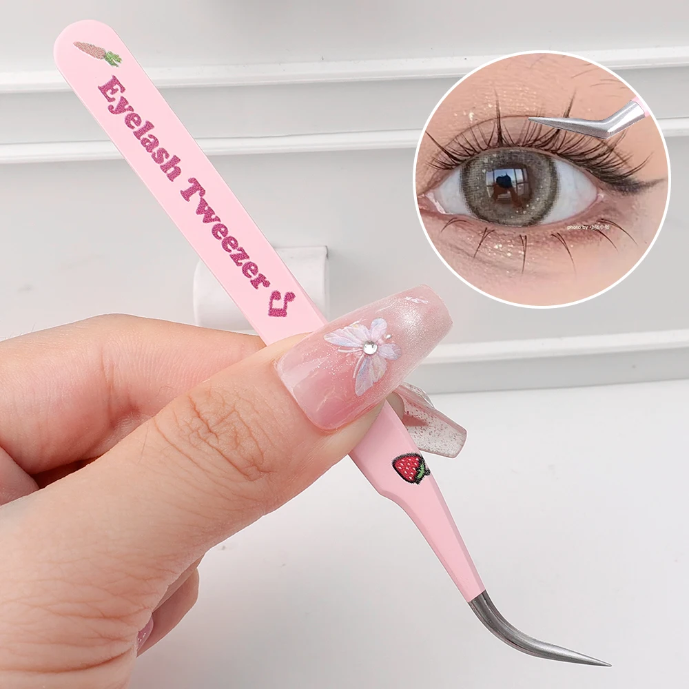 Eyelashes Tweezers for Lash Extension Tools Stainless Steel High Precision Lash Tweezers Multi-function Lash Makeup Accessories