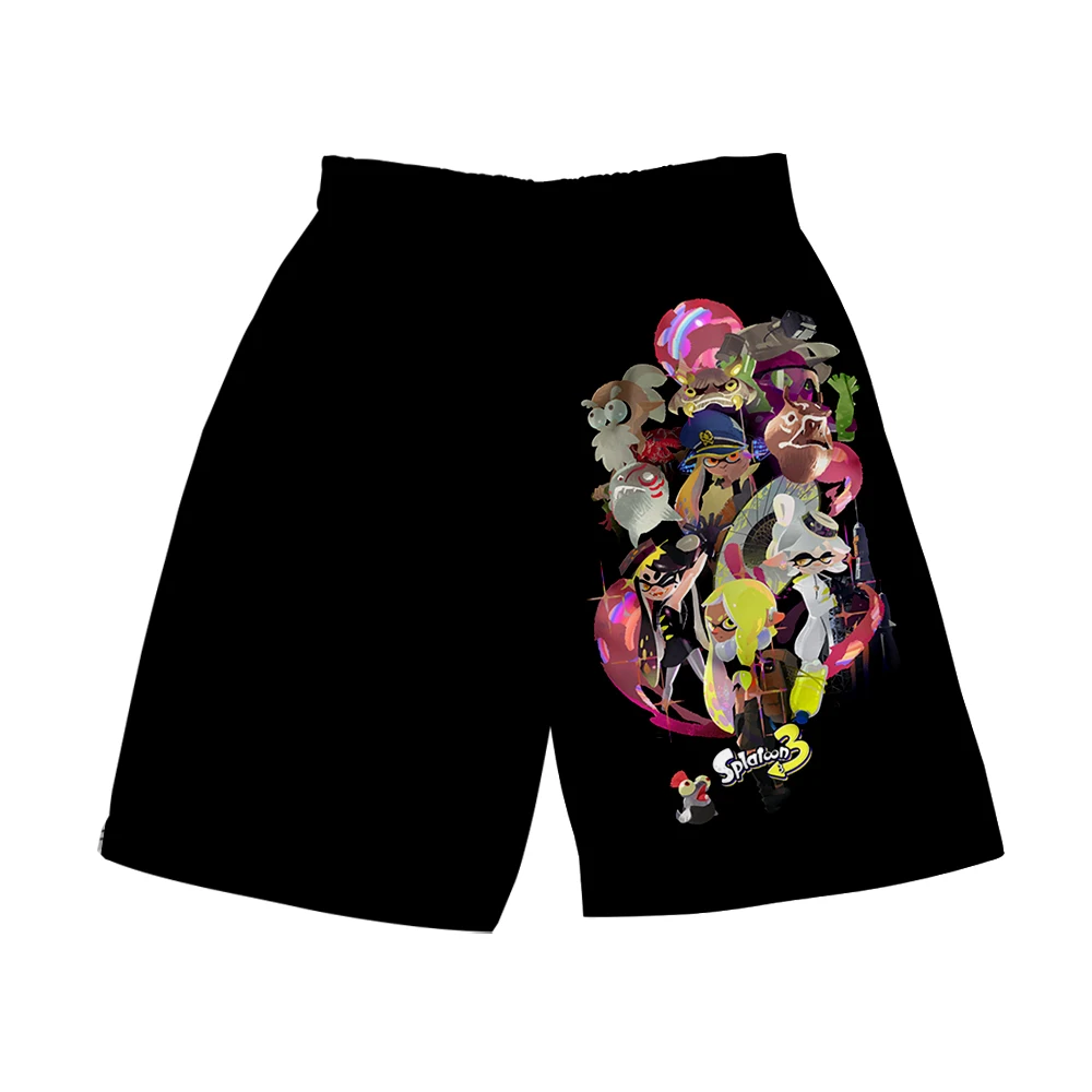 Splatoon 3 Merch Summer Women/Men  Elastic Waist Streetwear Shorts Kawaii Beach Shorts New Game Splatoon3 pants
