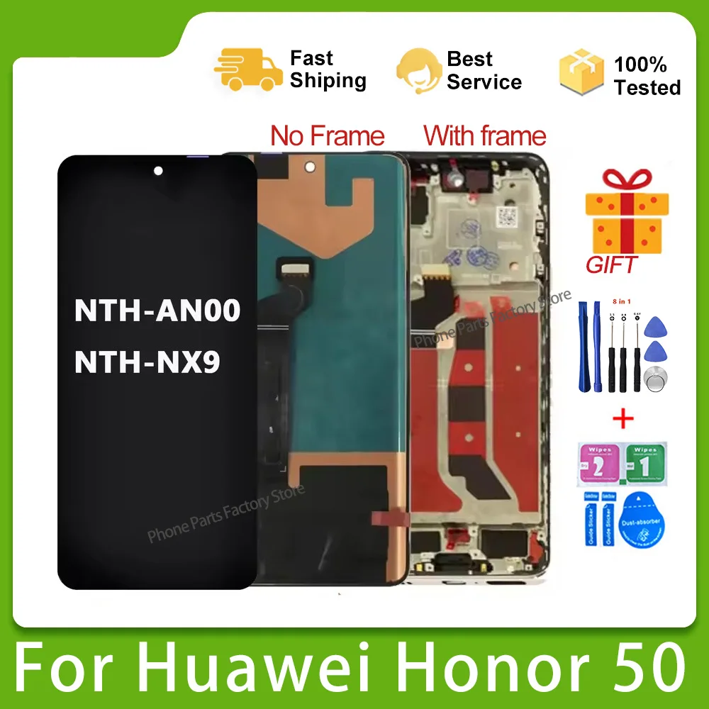 657-oled-display-for-huawei-honor-50-lcd-nth-an00-nth-nx9-touch-screen-digitizer-assembly-for-honor50-lcd-with-frame