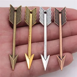 WYSIWYG 4pcs 63mm 4 Colors Antique Gold Color Antique Silver Color Antique Bronze Big Arrow Charm Pendant For Jewelry Making