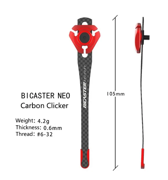 BICASTER G1 łucznictwo regulowany celownik Clicker stojak rozszerzony celownik Clicker Holder/nowy NEO Carbon Clicker do polowania