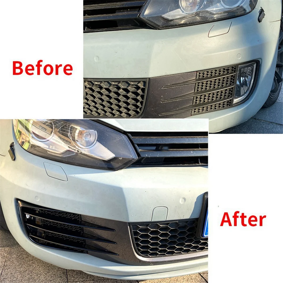 5K0853665C 5K0853666C Fog Lamp Grille Front Bumper Grille Car for Volkswagen Golf 6 Golf 6 High 6 GTI GTD 2008-2013