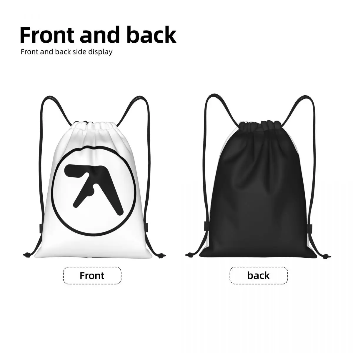 Aphex-Mochila deportiva con cordón y logotipo doble, bolso de cuerda para senderismo, gimnasio