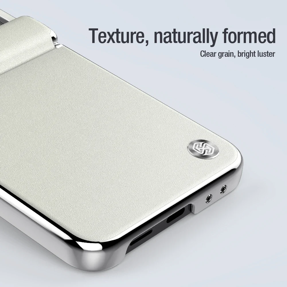 

Чехол Nillkin для Samsung Galaxy Z Flip 7 FE Z Flip 6 5G, роскошный кожаный флип-чехол с текстурой, ультратонкий элегантный чехол-подставка