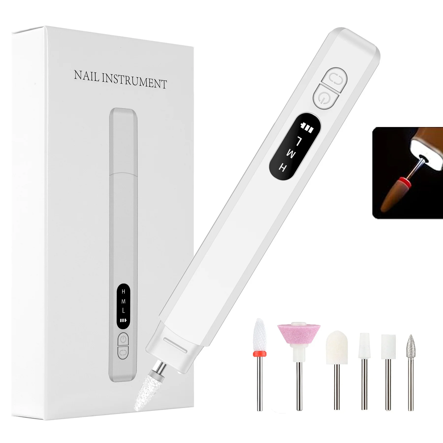

Household Nail Drill, Portable & Rechargeable Nail Polisher – Professional Manicure Tool for Nail Shaping & Polish Removal