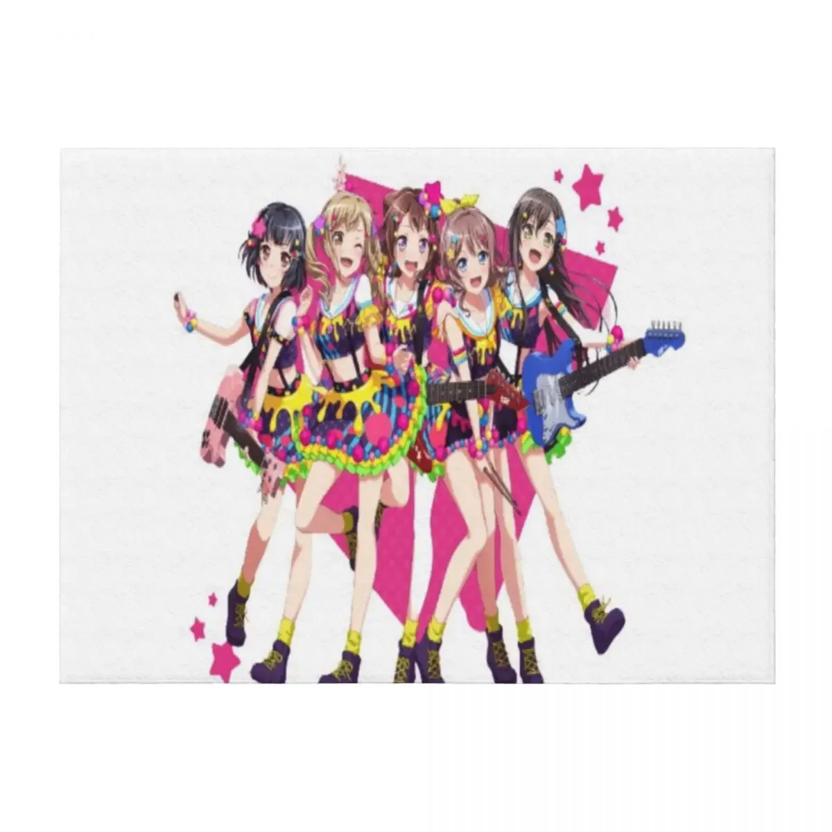 

BanG Dream! Poppin' Dream! Throw Blanket warm winter Moving Plaid Soft Beds Blankets