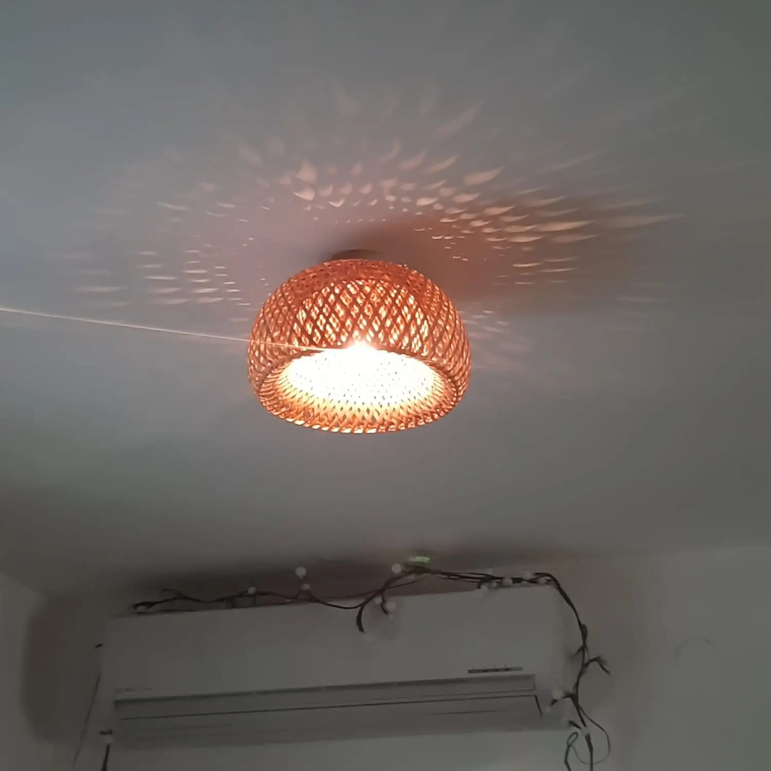 Modern Natural Bamboo Ceiling Lights E27 Minimalism Home Creative Lighting Chinese Zen Tea Room Aisle decor Cage lamp Fixtures image 4