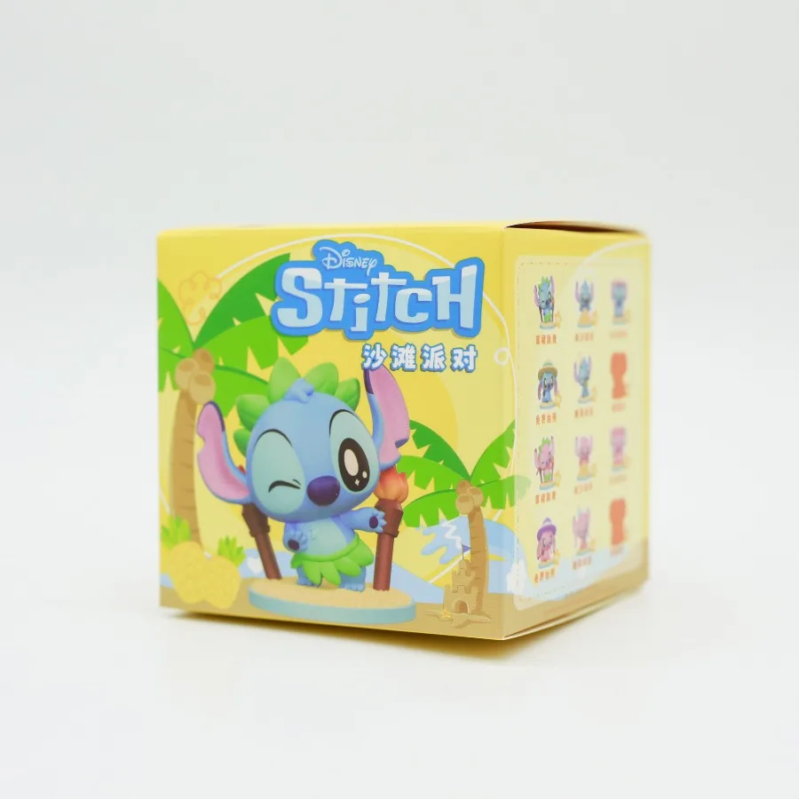 

Original Genuine Stitch Beach Party Series Blind Box Cute Grain Kid Toy Anime Cartoon Desktop Decor Action Figures Birthday Gift