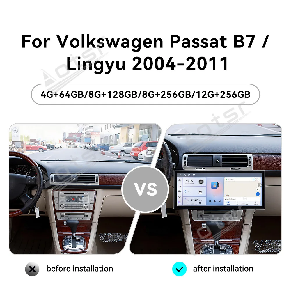 

For Volkswagen PASSAT B7 Lingyu 2004-2011 Android 15 15.8'' Car Radio Car Multimedia Video Player GPS Navigation Carplay Unit