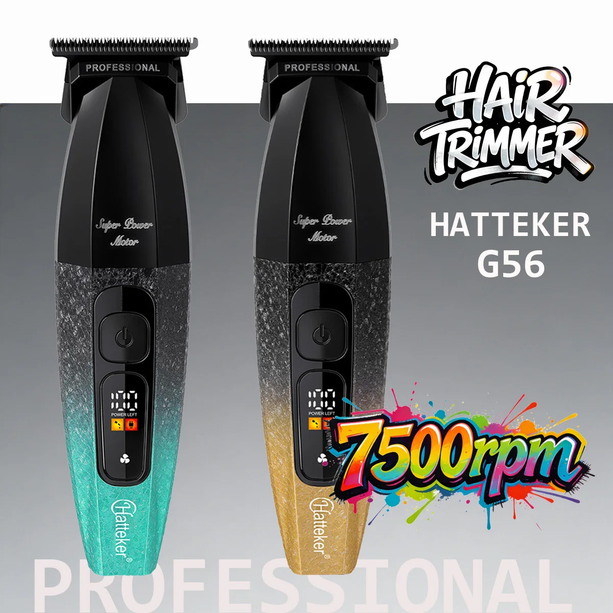 

Профессиональная машинка для стрижки волос 7500 об/мин, металлическая, G56, для барбершопов, с черным титановым лезвием, для стрижки волос и бороды, инструменты для парикмахерских салонов