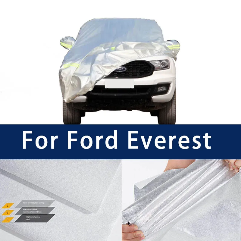 Full car hood dust-proof outdoor indoor UV protection sun protection and scratch resistance For Ford Everest Car Umbrella