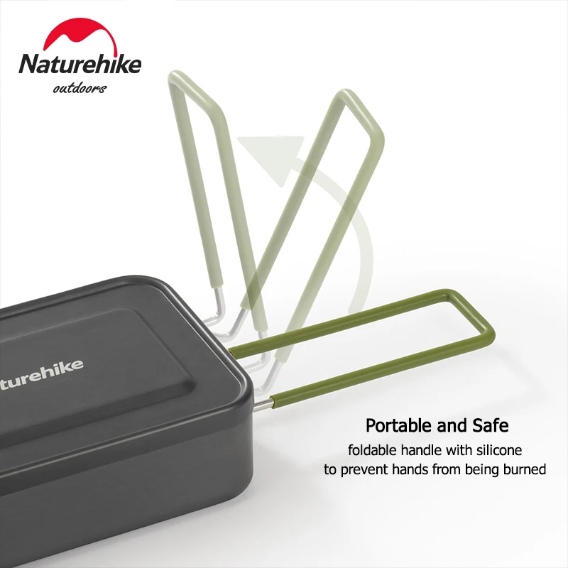 Naturehike Bento Box Aluminum Lunch Box Outdoor Camping Cookware Tableware Dinner Box Travel Picnic Bento Box Camping Hiking