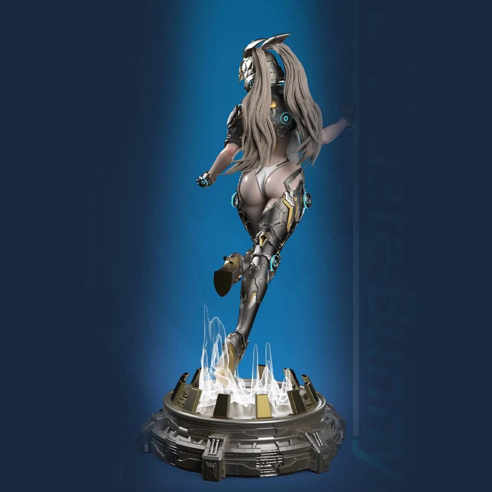 1/24 Scale Belle Sexy Bunny Warrior Resin Figure Model Kit Unassembled Unpainted DIY Collectible Miniature Hobby Toy