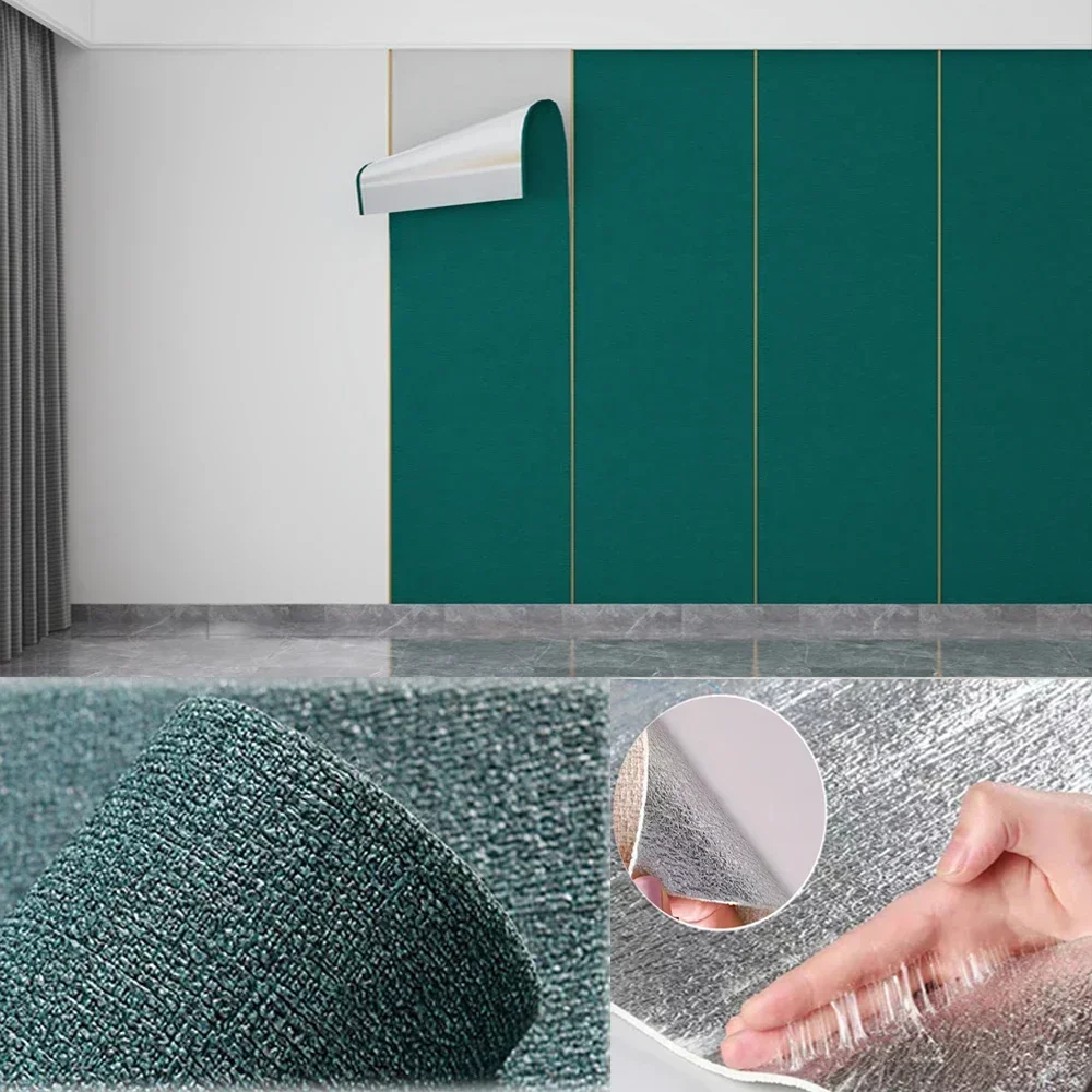 Zelfklevende 3D linnen schuim muursticker PVC vochtbestendig behang voor woonkamer slaapkamer badkamer slaapzaal woondecoratie
