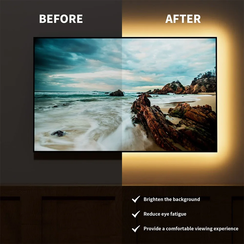 Bande Lumineuse LED Auto-Adhésive et Flexible, Contrôle Tactile, Gradation en Continu, Basse, Armoire de Cuisine, Garde-Robe