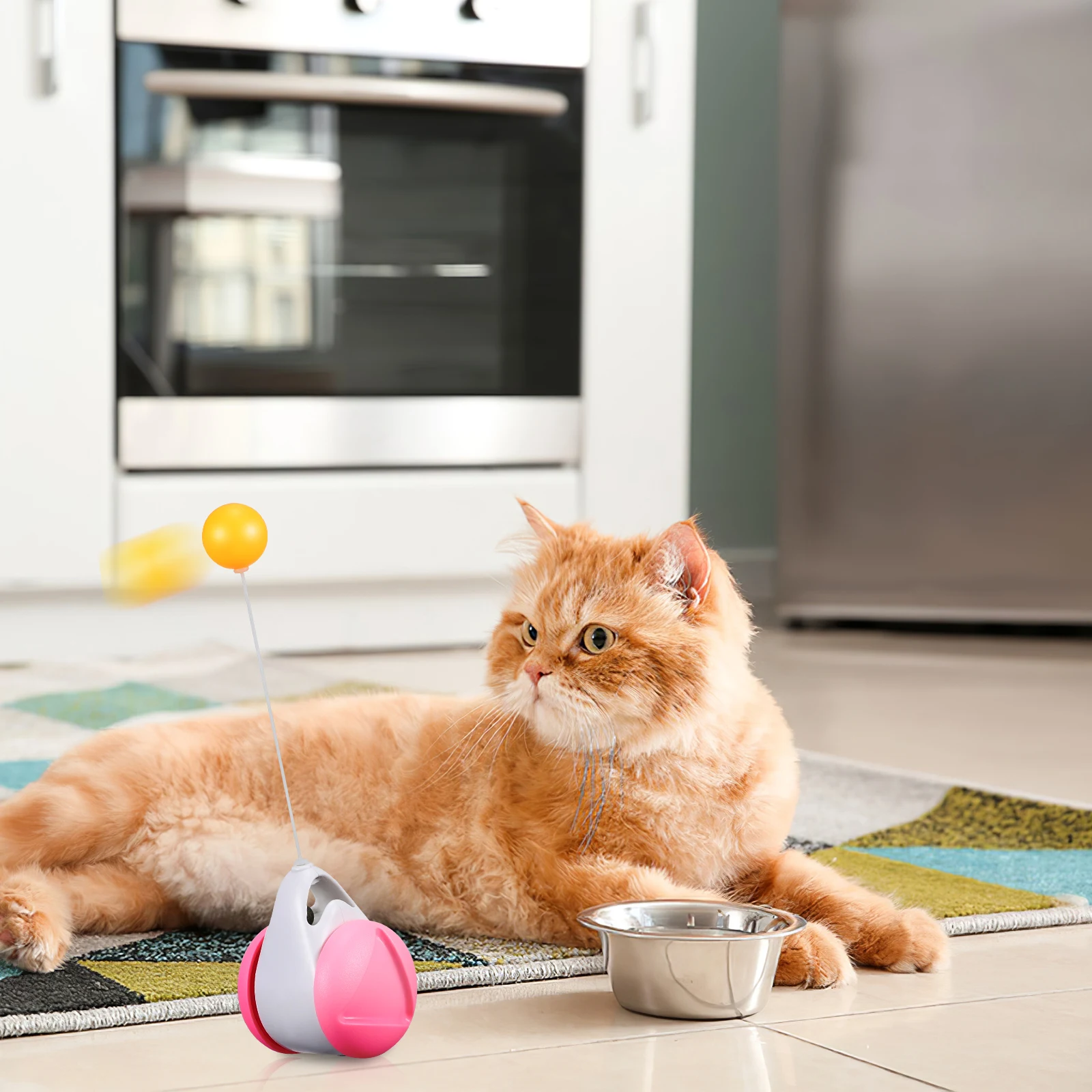 

Cat Car Teaser Balance Interactive Indoor Play Coordination Self Play String Kitten Toys for Indoor Cats
