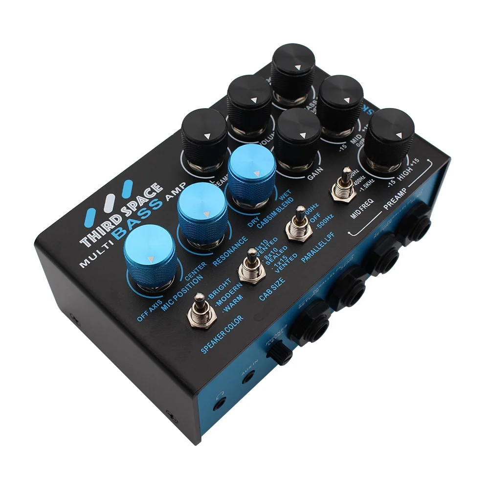 Pédale d'effet pour guitare Mosky THIRD SPACE, préampli basse avec simulation de cabinet, sortie directe XLR, pour l'enregistrement et les performances live