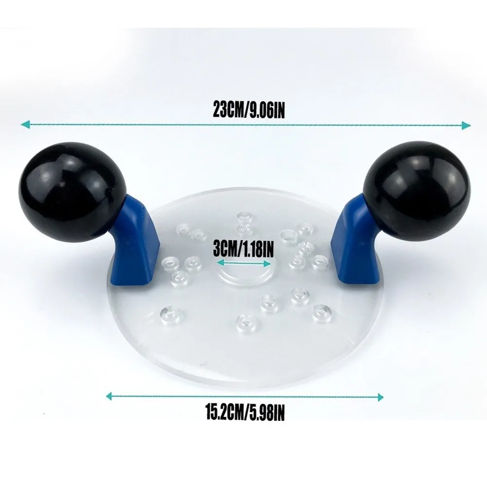 Dual Ball Handle Sub Base Plate for Router with Translucent Base to Enhance Visibility of Cutter Workpiece Interaction
