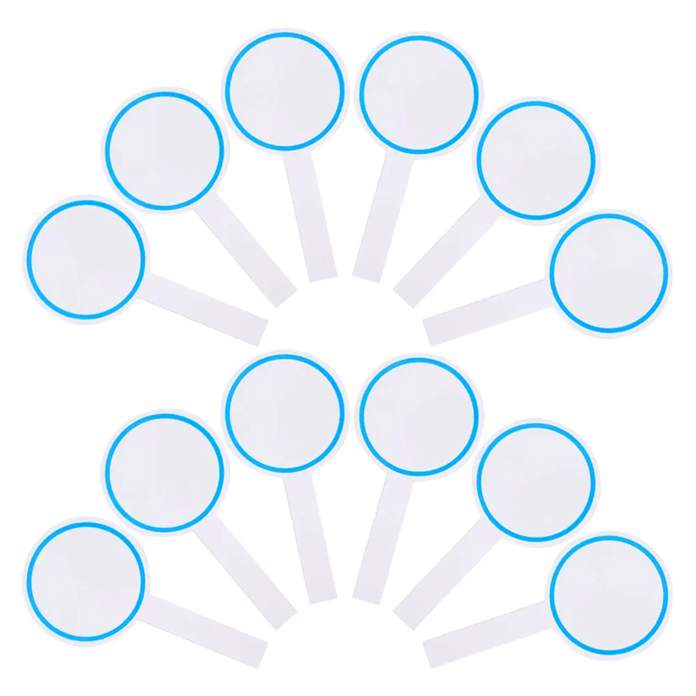 12 Stück rotes Schaumstoff-Hand-Whiteboard, Anzeigetafel, blanko, löschbar, Abstimmungspaddel, trocken abwischbare Tafel, klein, wiederverwendbar, einzeln