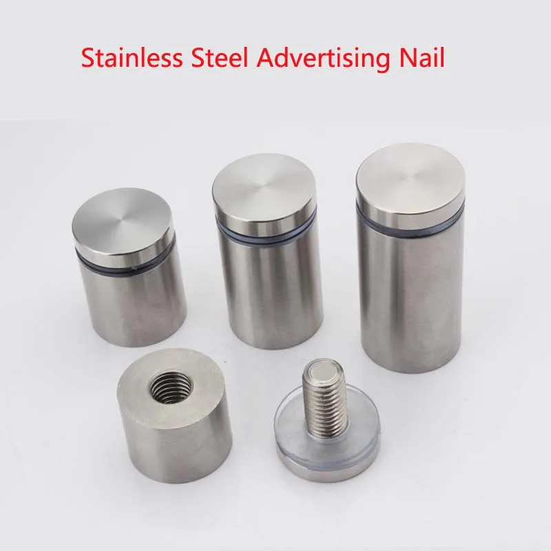 4Pcs Stainless Steel Acrylic Decorative & Advertising Studs Decorative Caps for Glass Studs & Advertising Board Mounting Screws