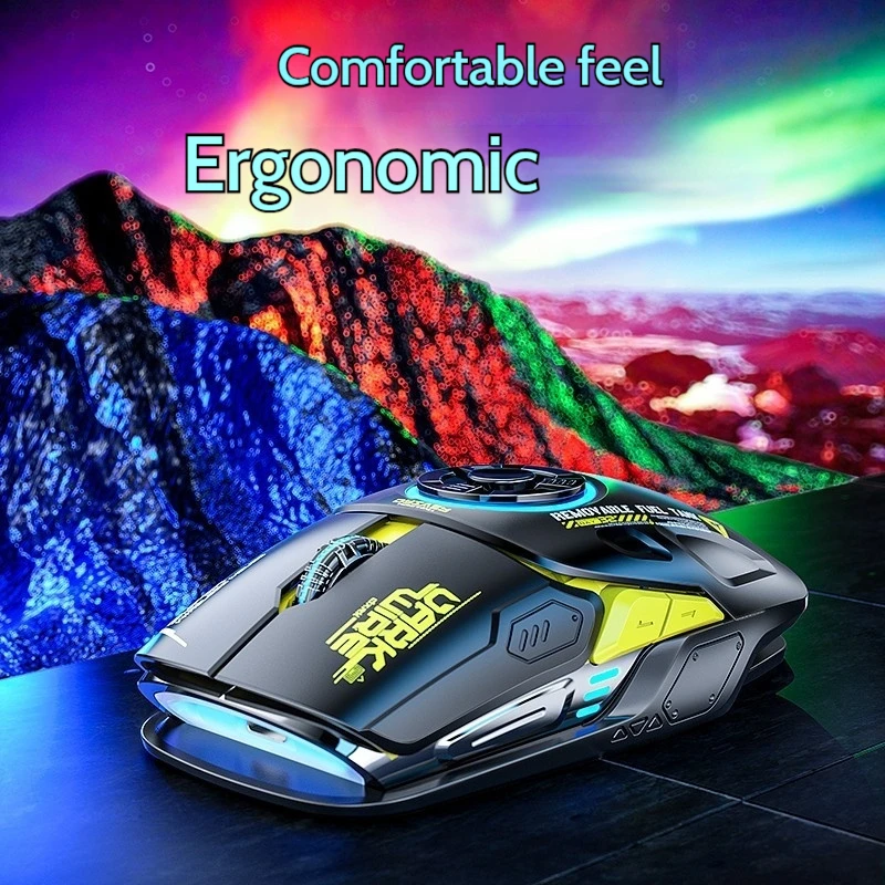 Aula/Wolf Spider H530 Wireless Bluetooth 2.4g Charging Gaming Mouse Laptop Desktop Rgb Flowing Light Breathing Light Lightweight