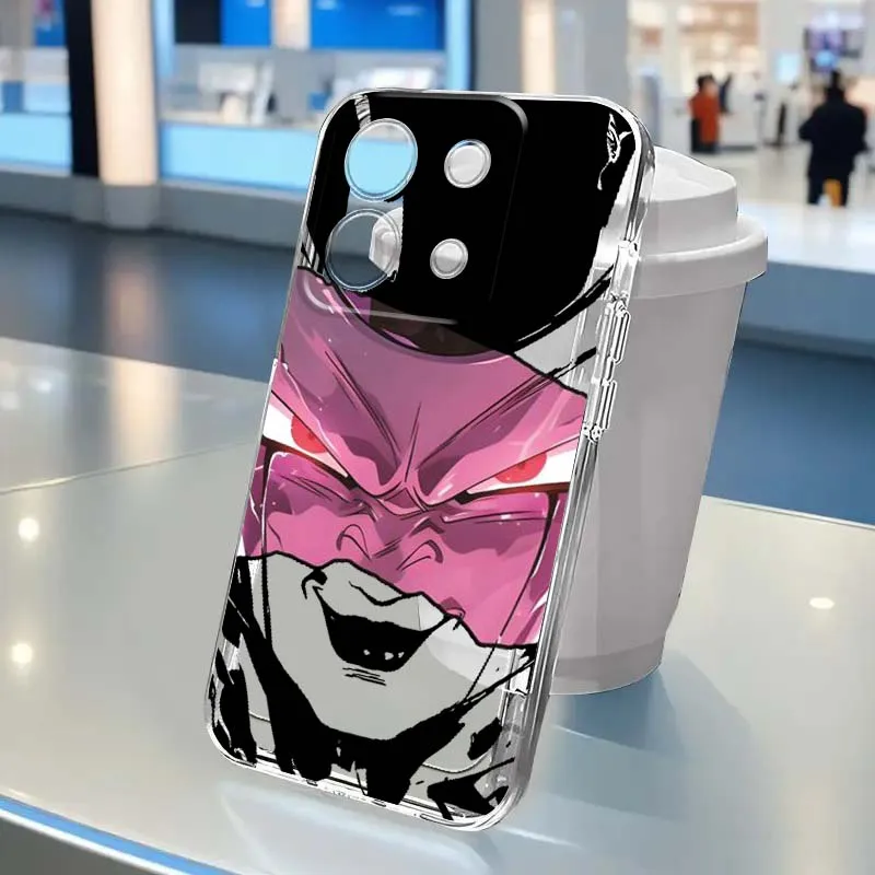 

Comics D-Dragones Dark B-Balls For Xiaomi Redmi Note 14 13 12 11E 9 9T 8 8T Pro Plus 5G Transparent Soft Cover Phone Case