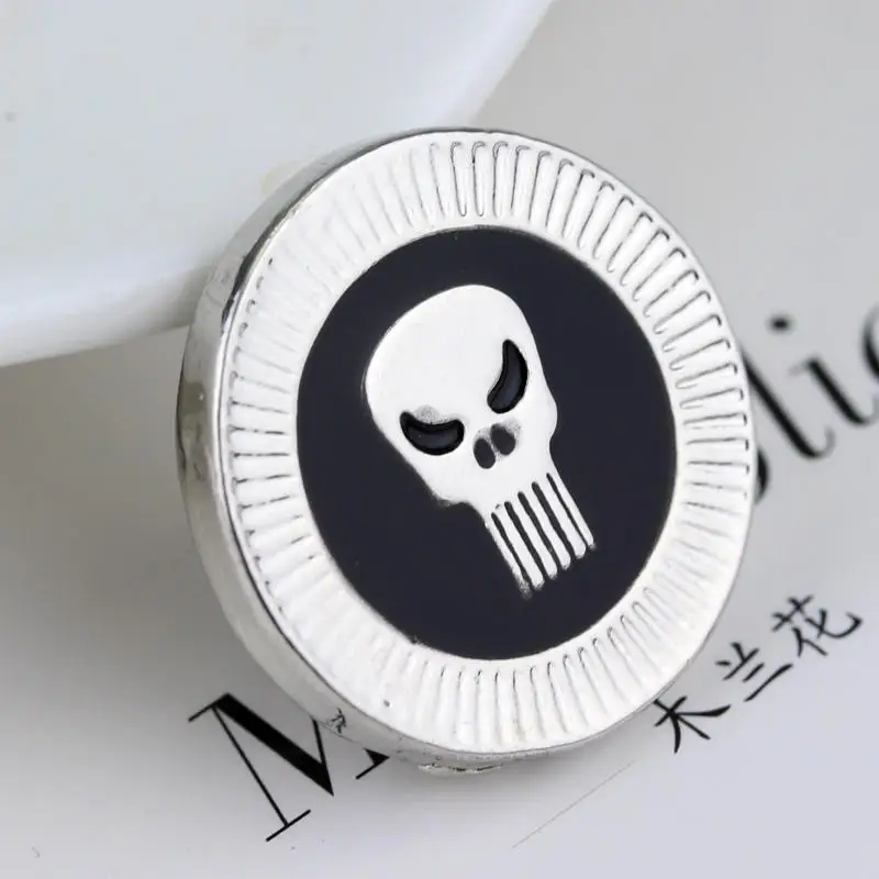 بروش معاقب فيلم شارة الجمجمة ، دبوس طية صدر ، دبوس المينا ، اكسسوارات الحقيبة ، مجوهرات حقيبة الظهر