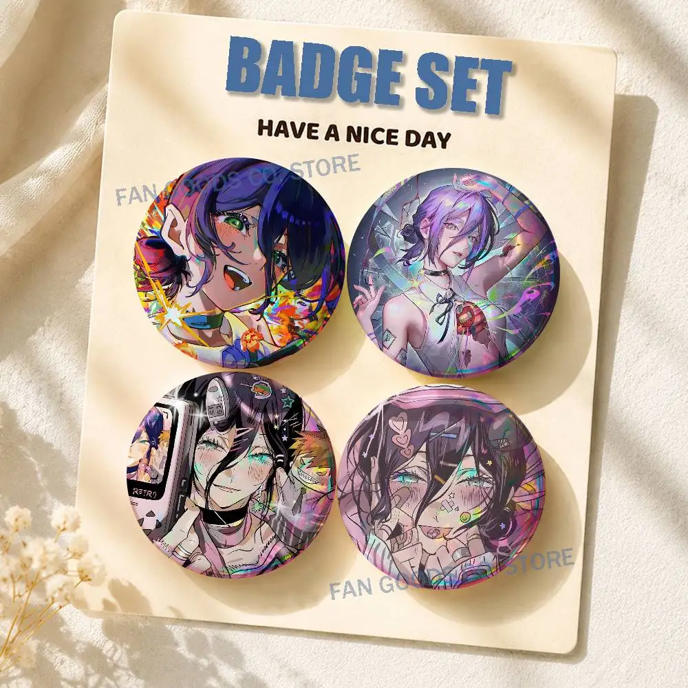 

Anime R-Reze Fanart 2-piece set Pins Backpack Clothes Jewelry Accessories Cartoon Round Brooch Button Badge Fans Collection Gift