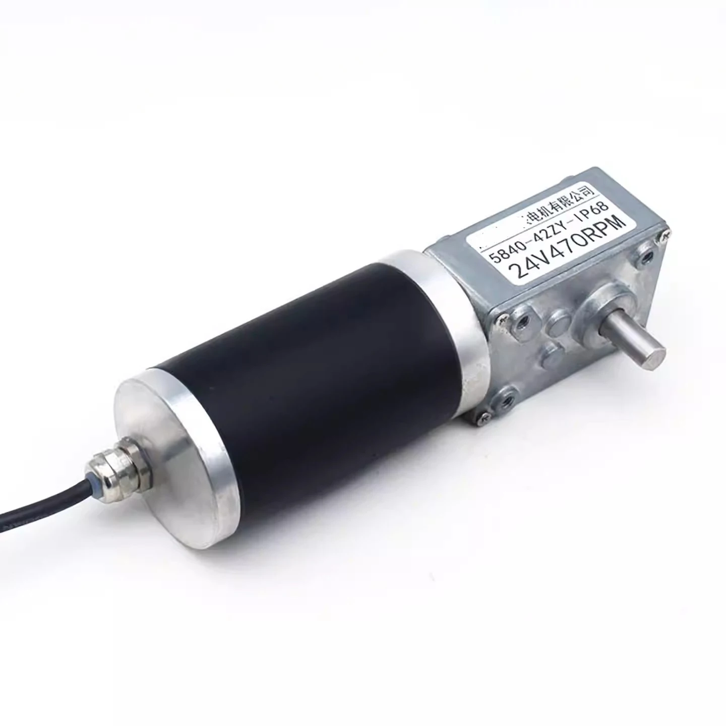 5840-42Z Waterproof Turbine Worm DC Reduction Motor Right Angle High Torque Low Speed Motor 12V 24V