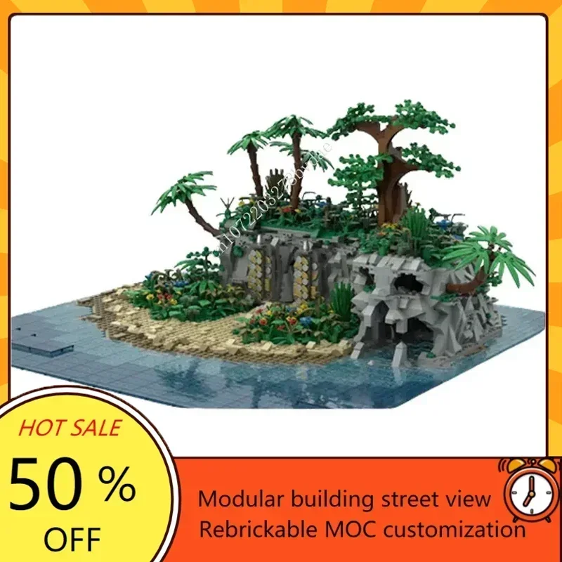 2855 Stuks Moc Ruimtefilmserie Het Eiland Modelbouwstenen Strandtechnologie Diy Collectie Puzzel Baksteen Speelgoed Geschenken