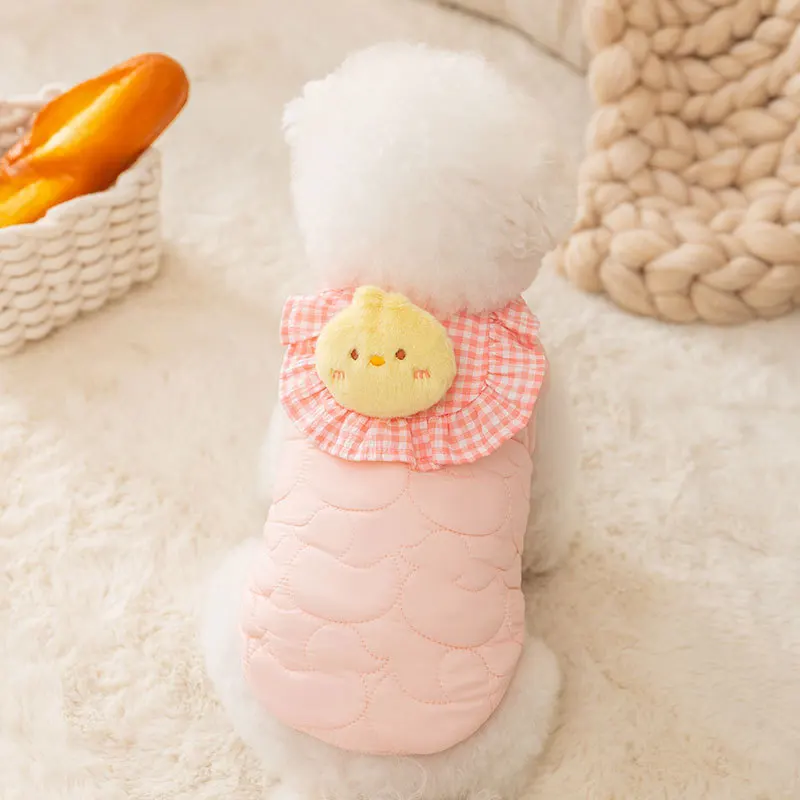 

Soft and Cute Pet Clothes, Dog Autumn and Winter Clothing, Bichon Frise and Cat Cotton-padded Warm Winter Vest