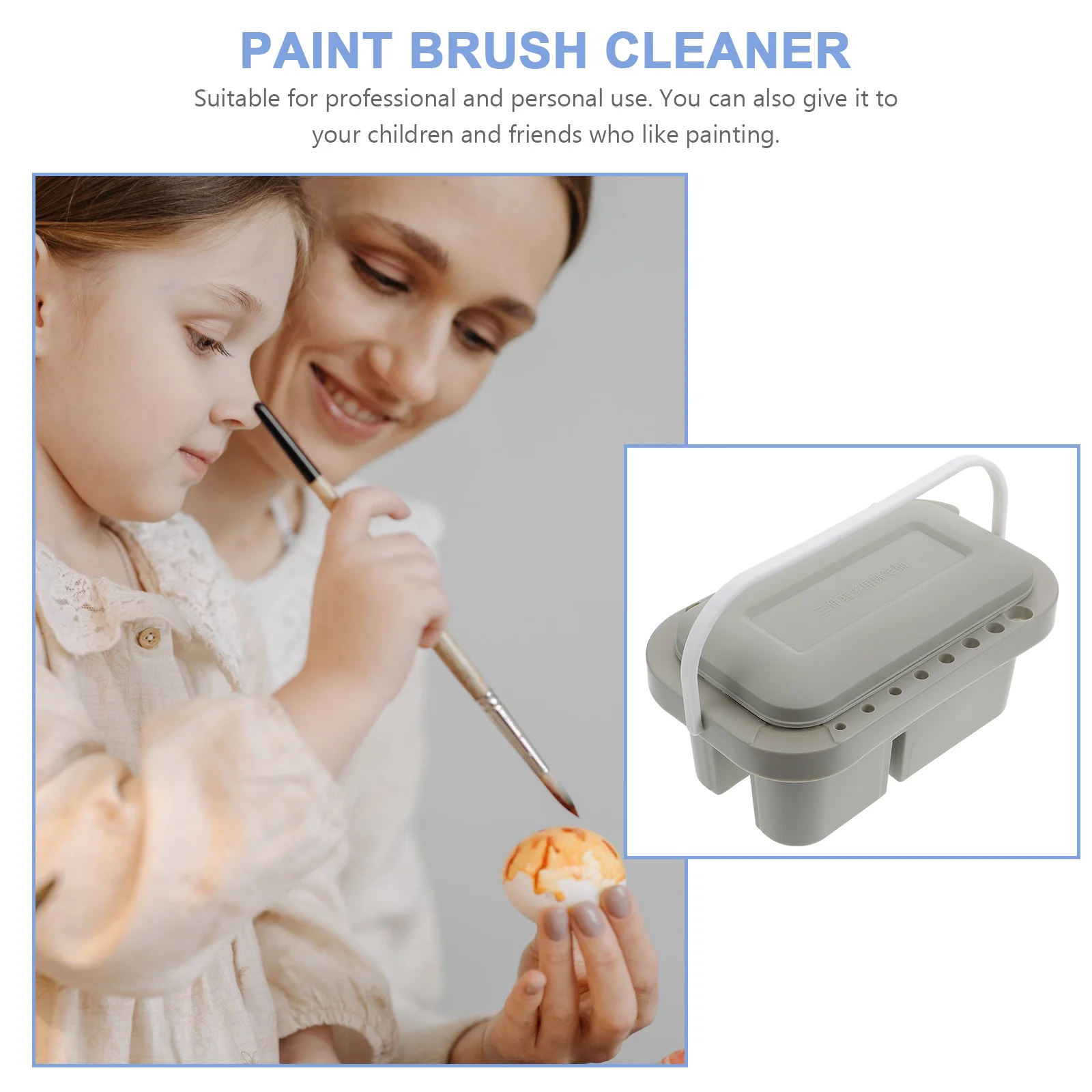 

Paint Brush Washer Compact Design for Pen Cleaning and Color Mixing Stationery Storage Adults Painting Tools