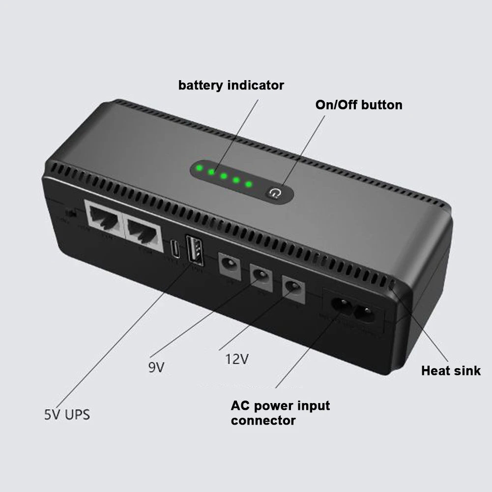 5V 9V 12V Router Backup Optical Network Terminal Uninterruptible Powersupply Direct Current UPS Uninterruptible Power Source