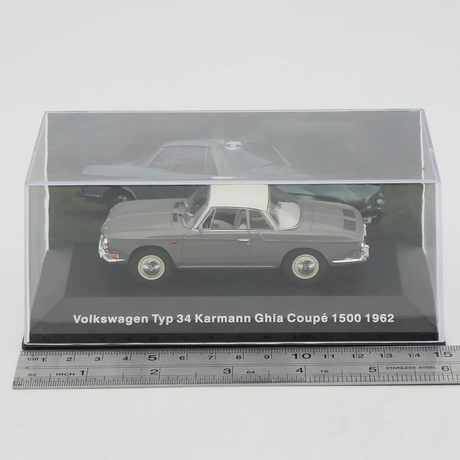 1:43 Scale Diecast Alloy Volkswagen Typ 34 Karmann Ghia 1500 Toys Car Model Classic Nostalgia Adult Gift Souvenir Static Display