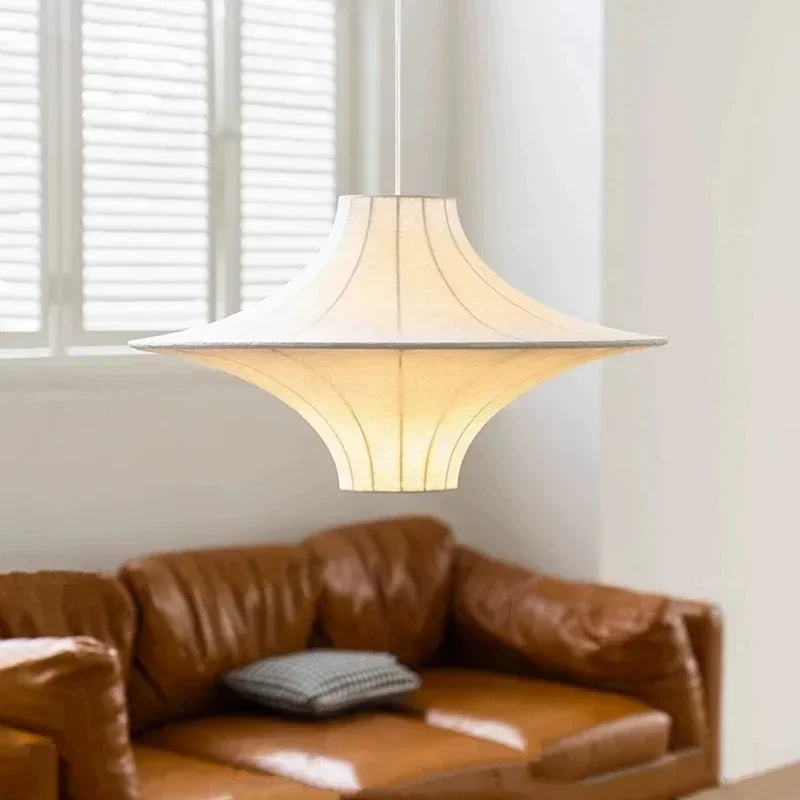 Nordic Creative Silk LED Pendant Chandelier Living Room Restaurant Bar Bedroom Study Hanging Lamps Art Lighting Fixtures Decor
